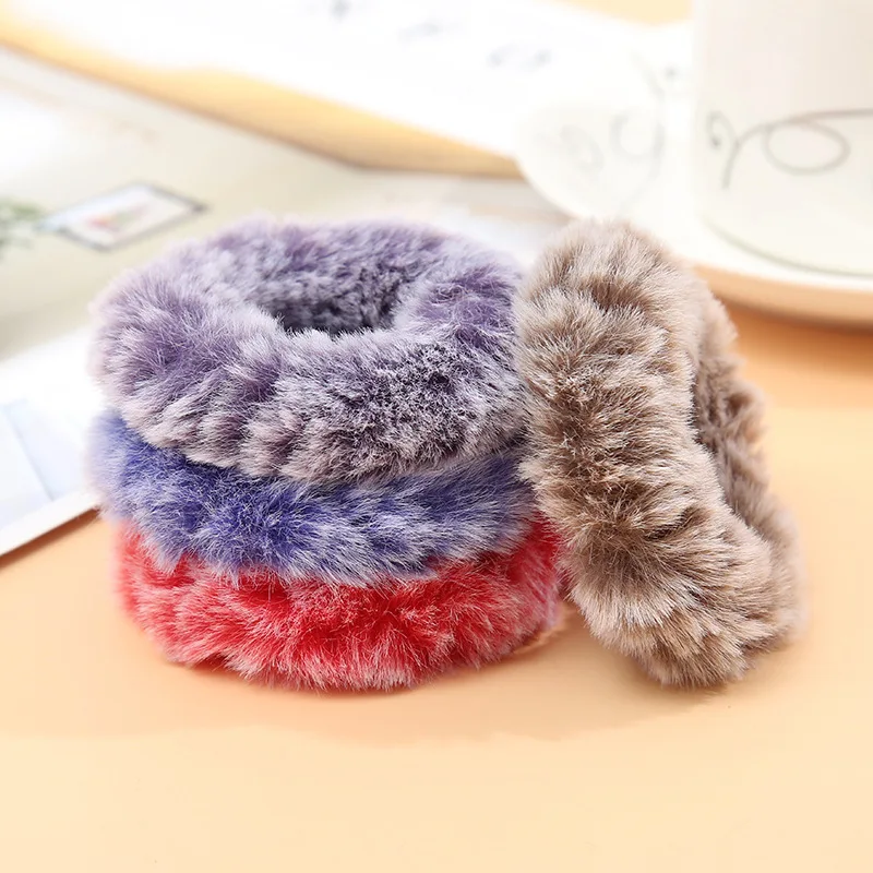 Новинка настоящие кроличьи волосы мягкие эластичные резинки для волос женщин и