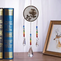 cartoon animal crystal suncatcher prism ball rainbow ornament decor pendant hanging chandelier maker garden chakra window w1l2