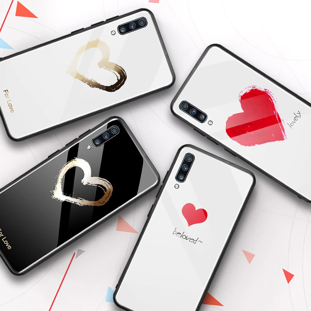 Чехол-накладка для Samsung Galaxy A71 A51 A50S A30S A70 A50 A30 A20 A10 S10e S10 Plus из закаленного стекла |