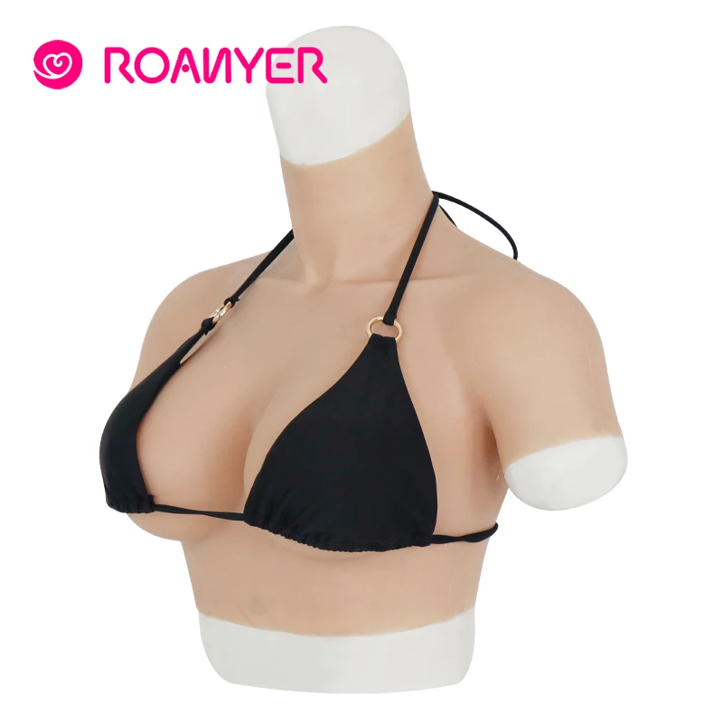 Реалистичная силиконовая грудь Roanyer E cup форма для трансвеститов с коротким