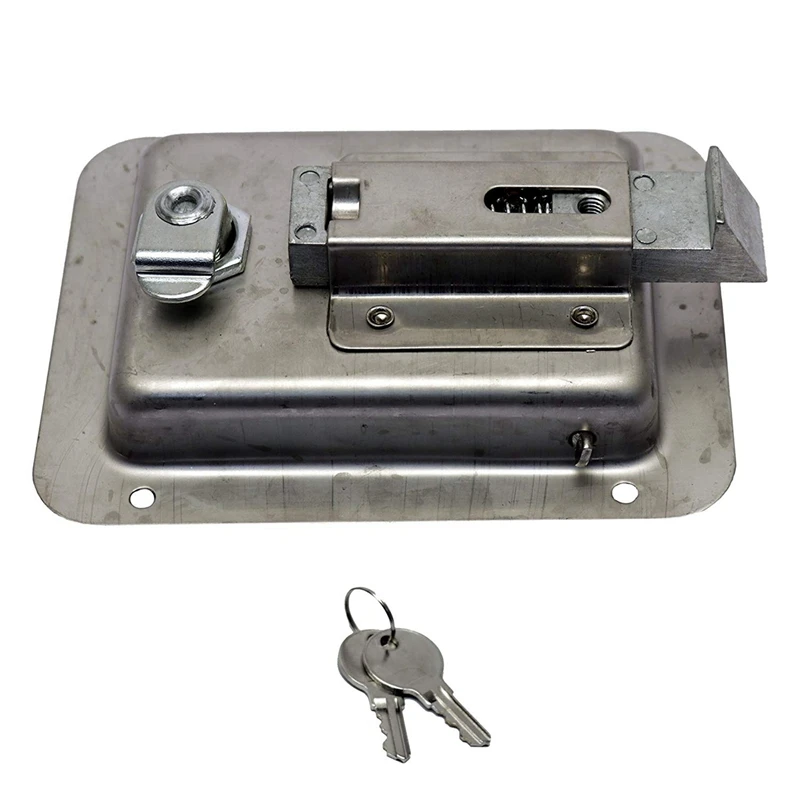 

Hardware 2 Pack Stainless Steel Paddle Slam Latch with Lock & Key & 1x Phone Holder for 1997-2006 Jeep Wrangler TJ