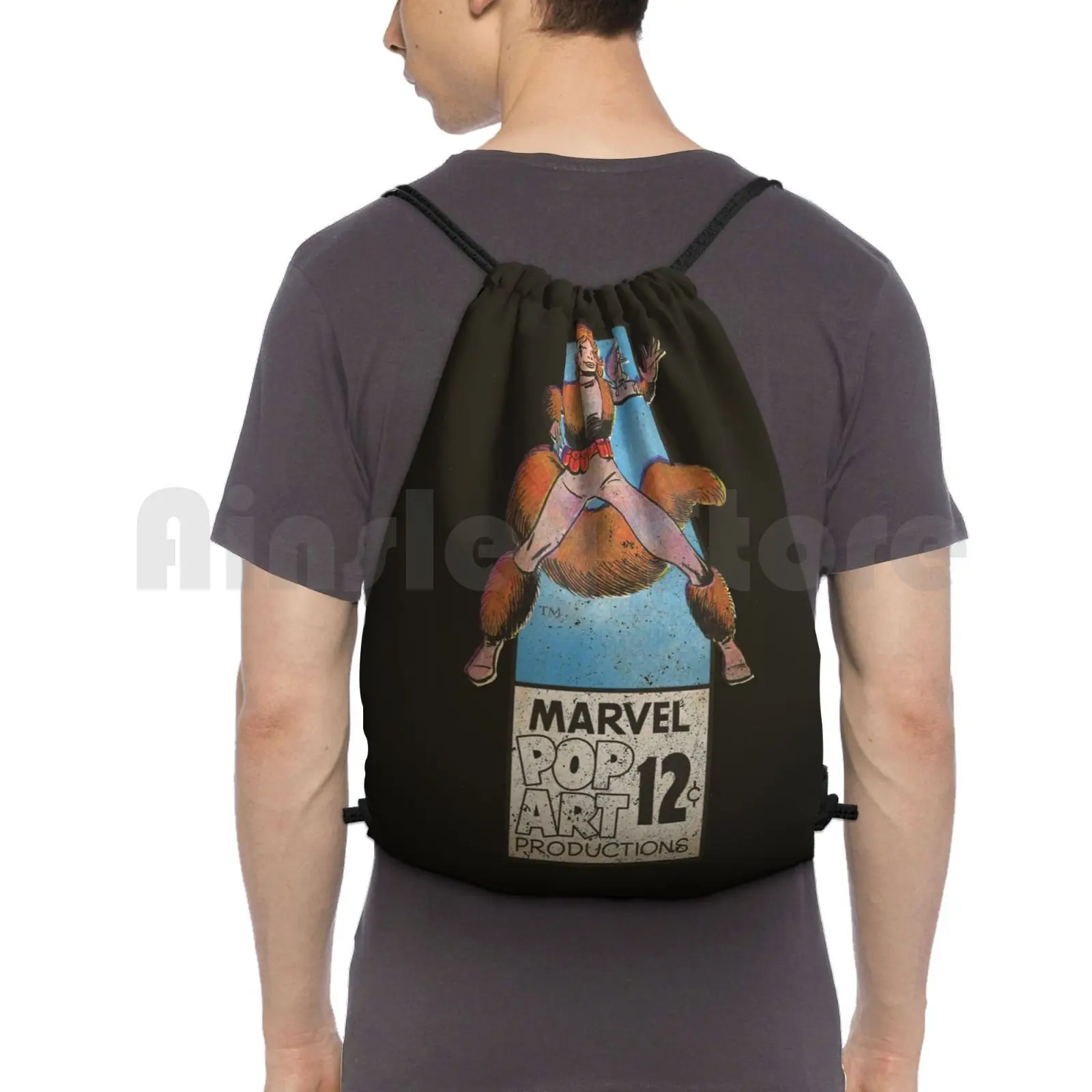 Сумка для тренажерного зала в стиле поп-арт-белка | Багаж и сумки