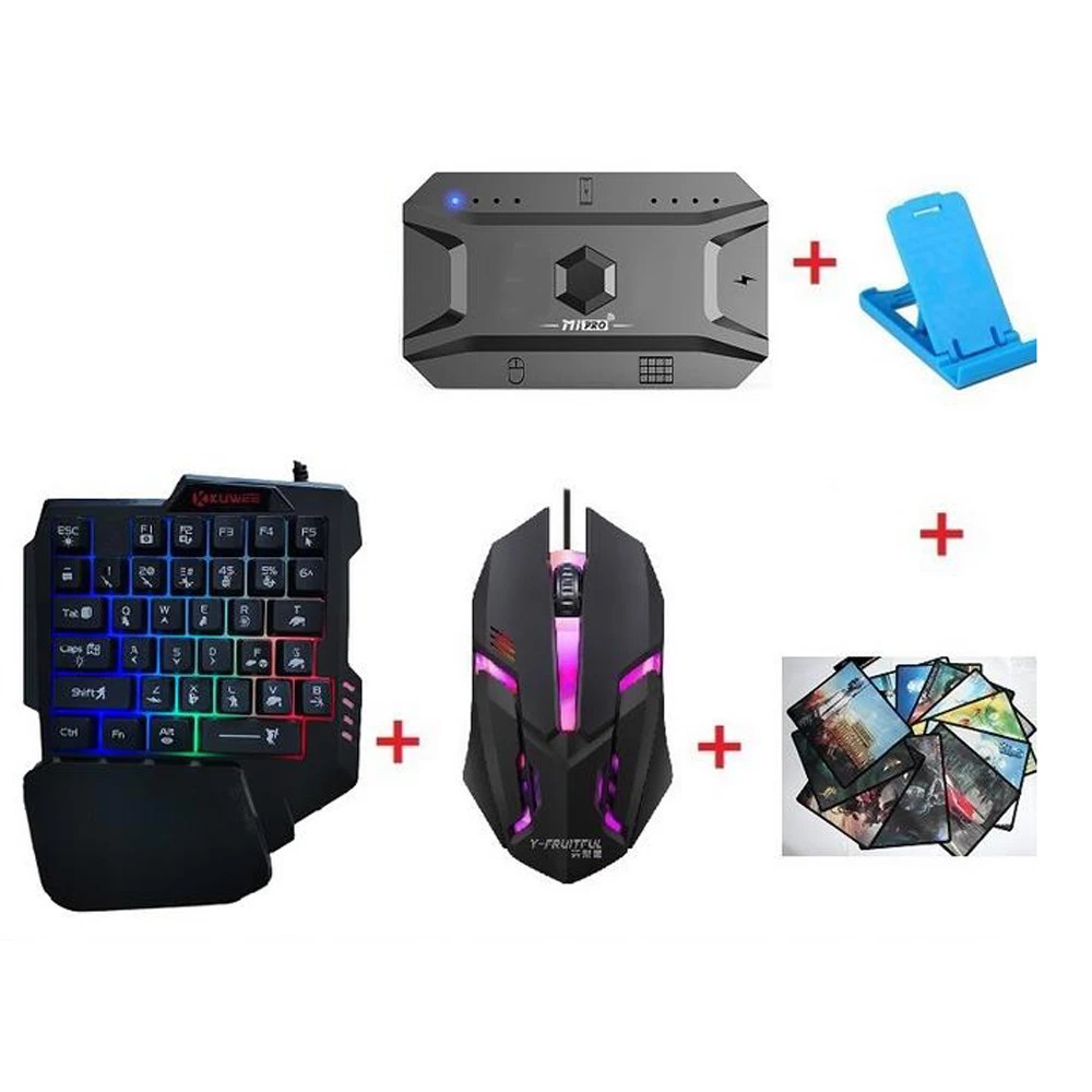 

Mobile Phone Controller Gaming Keyboard Mouse Converter Phone Stand Bluetooth-Compatible 5.0 Connect For Android IOS Adapter