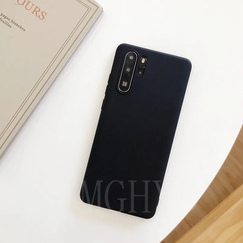 Мягкий чехол для huawei P20 P10 P30 mate 20 10 9 Pro Lite, тонкий чехол для Honor 20 10 9 Lite Nova 3 3i, задняя крышка, чехол для телефона s - Цвет: Черный