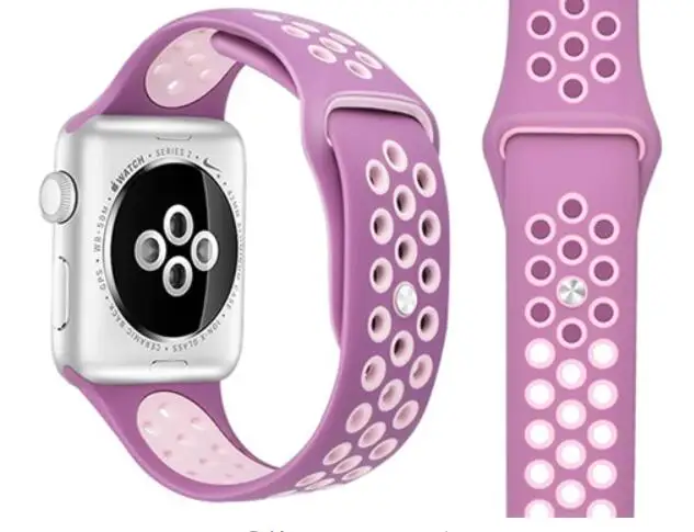 Спортивный силиконовый ремешок для apple watch, серия 5, 4, 38 мм, 40 мм, 42 мм, 44 мм, для iwatch 3, 2, 1, браслет, браслет - Цвет ремешка: purple fog