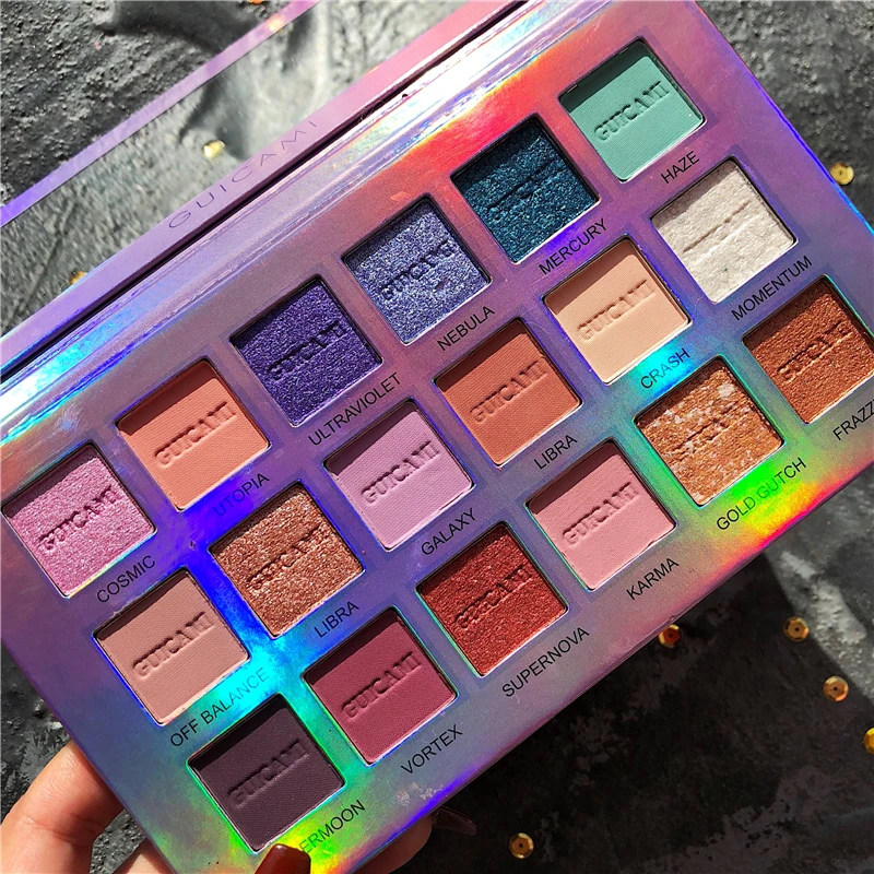 18 цветов мерцающие матовые Maquillage тени для век Палитра металлик Алмазный Блеск