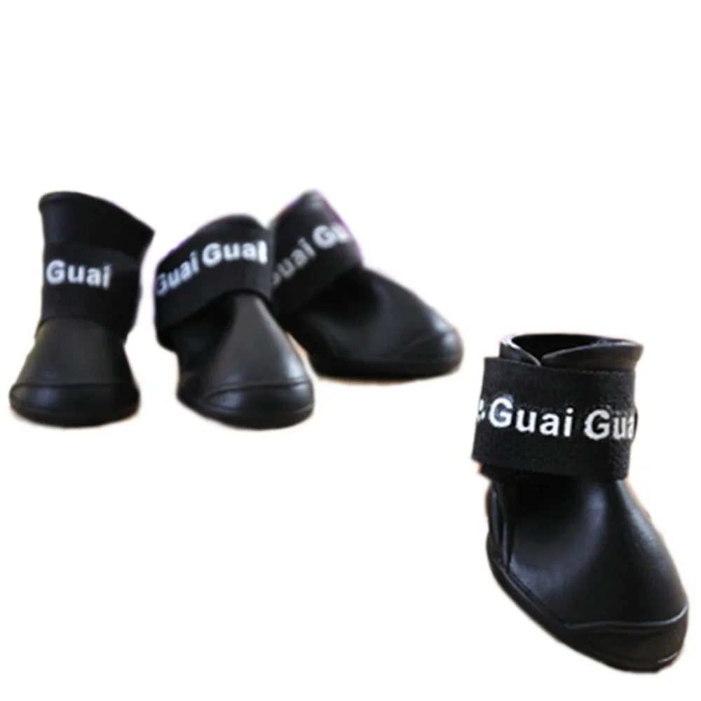 4 шт. Обувь для собак водонепроницаемая дождевая обувь питомцев щенков резиновые