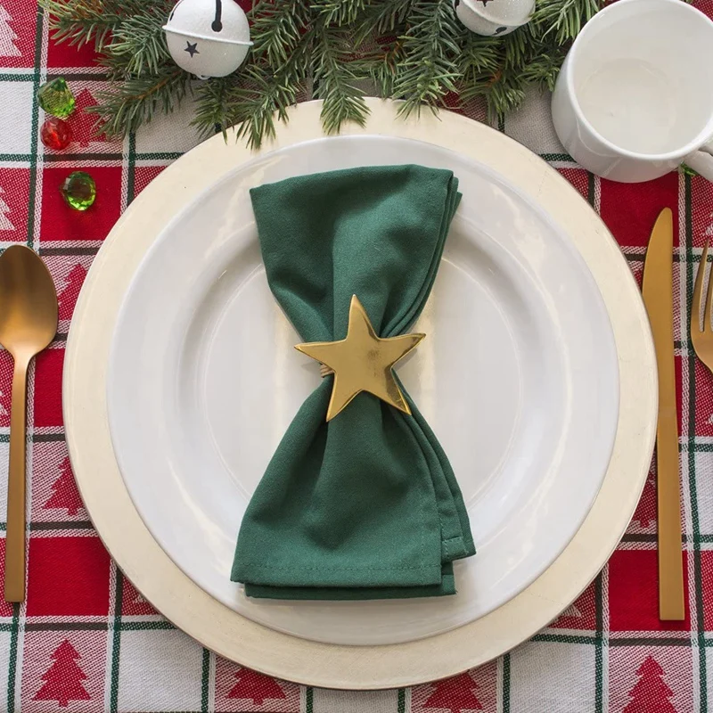 

Wrinkle Resistant Polyester Napkin Dark Green, Catering Events, Thanksgiving, Dinner Parties, Weddings and Everyday Use
