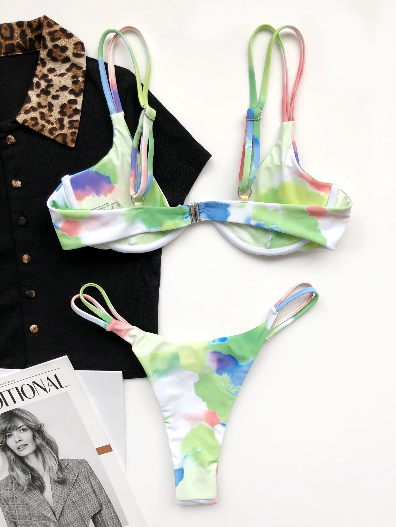 

Sexy 2 Piece Set Women Brazilian Bikini Set Women 2021 Patchwork Print Bikini Set Swimsuit Thong Swimwear Bathing Suit Beachwear