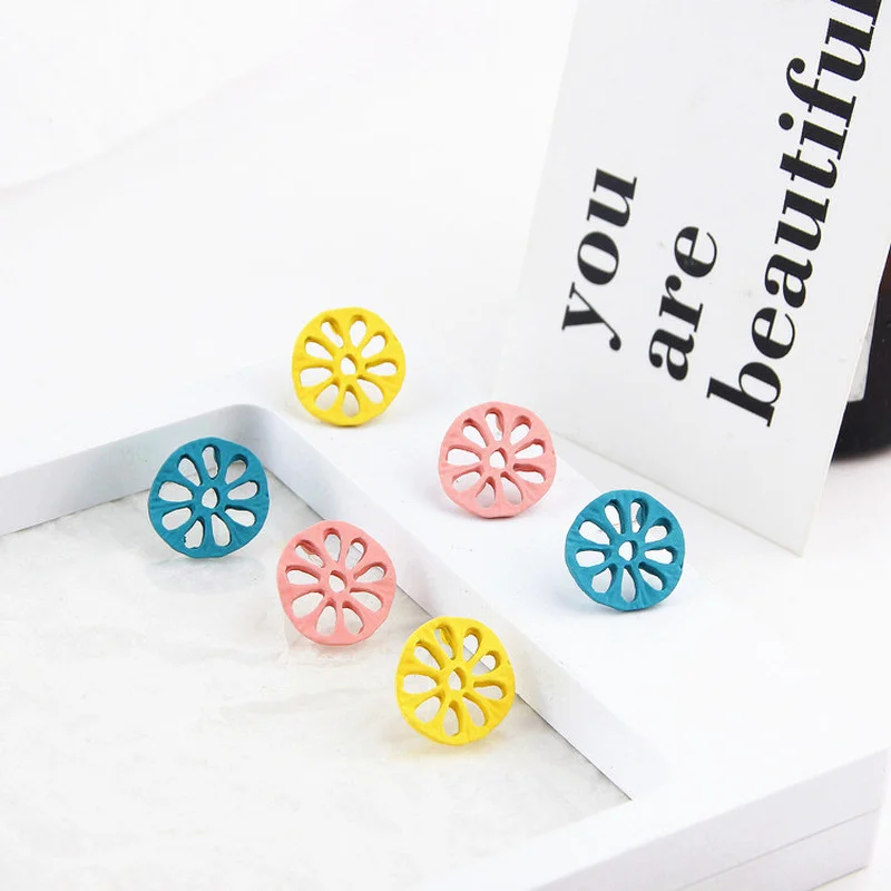 

Цветная компактная игла «сделай сам» из чистого серебра 925 пробы, с корнем лотоса, материал для сережек, аксессуары