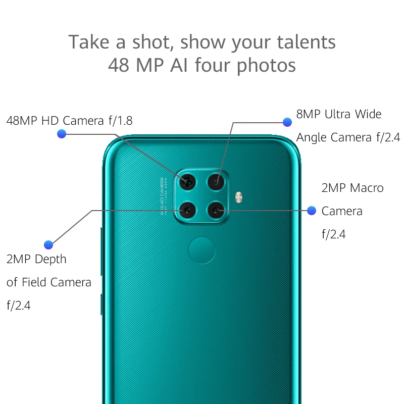 Huawei Nova 5Z 6GB 64GB мобильный телефон 6,26 дюймов Kirin 810 48MP тройной type-C мобильный телефон