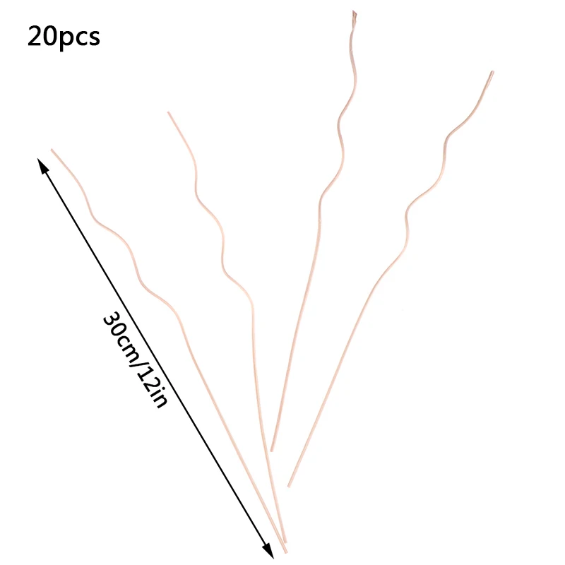 

20pcs Aroma Rattan Long Wavy Rattan Fragrance Diffuser Replacement Refill Sticks Accessory For Home Garden Supplies