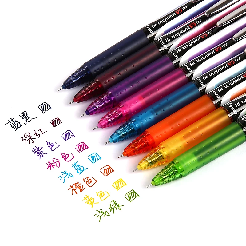 

1 pc PILOT Color Press Gel Pen BXRT-V5 0.5mm 0.7mm Needle Shaped Penpoint Student Examination Stationery Office Signature