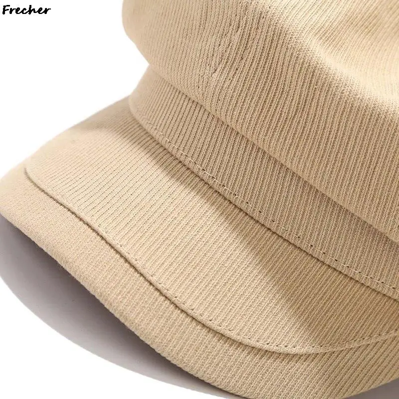 Korean Version Of The Autumn And Winter New Cap Fresh Cute Retro Corduroy Octagonal Hat Male Female Literary Artist Bere | Аксессуары