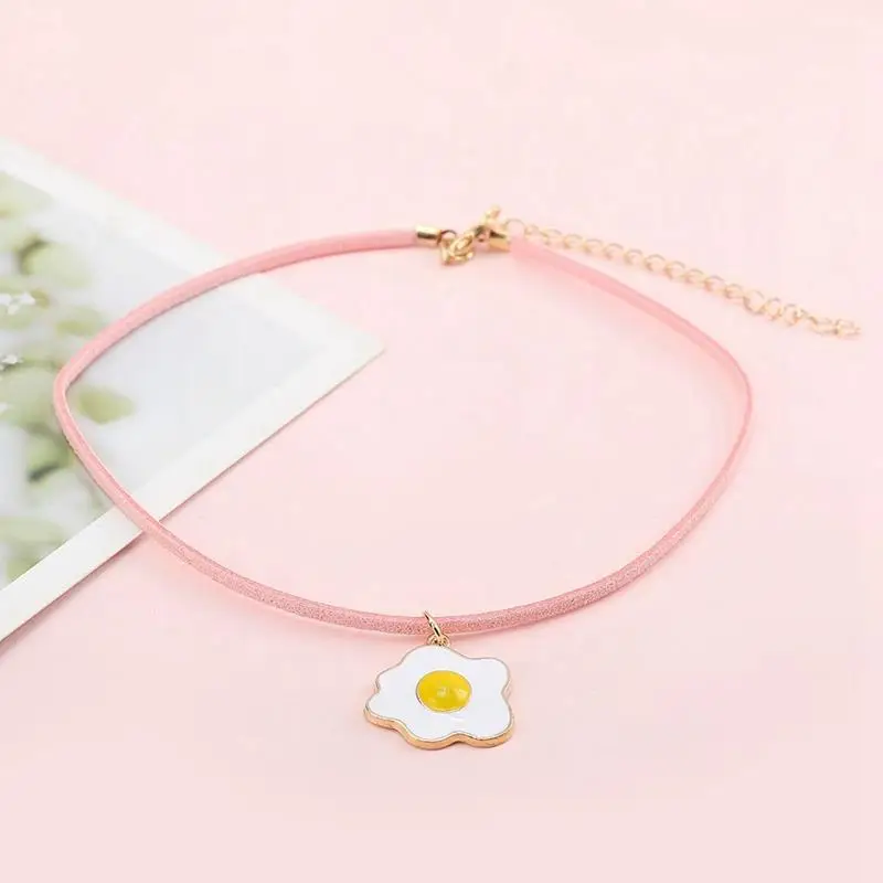 

4Pcs Velvet Choker Necklace For Women Fashion Fruit Decorative Adjustable Egg Butterfly Pendant Choker Velvet Necklace