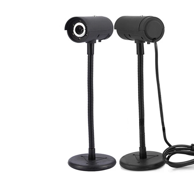 

Professional Webcam USB Computer Camera with Microphone and LED Fill Light for Laptop PC Webcast (480P)