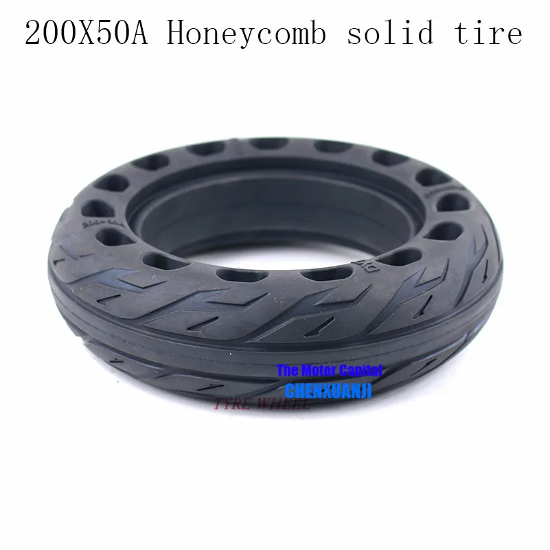 Free shipping high quality Size 200x50A Scooter tyres 8 inch Motorcycle Solid Tires Bee Hive HolesExplosion-proof Electric Bike |