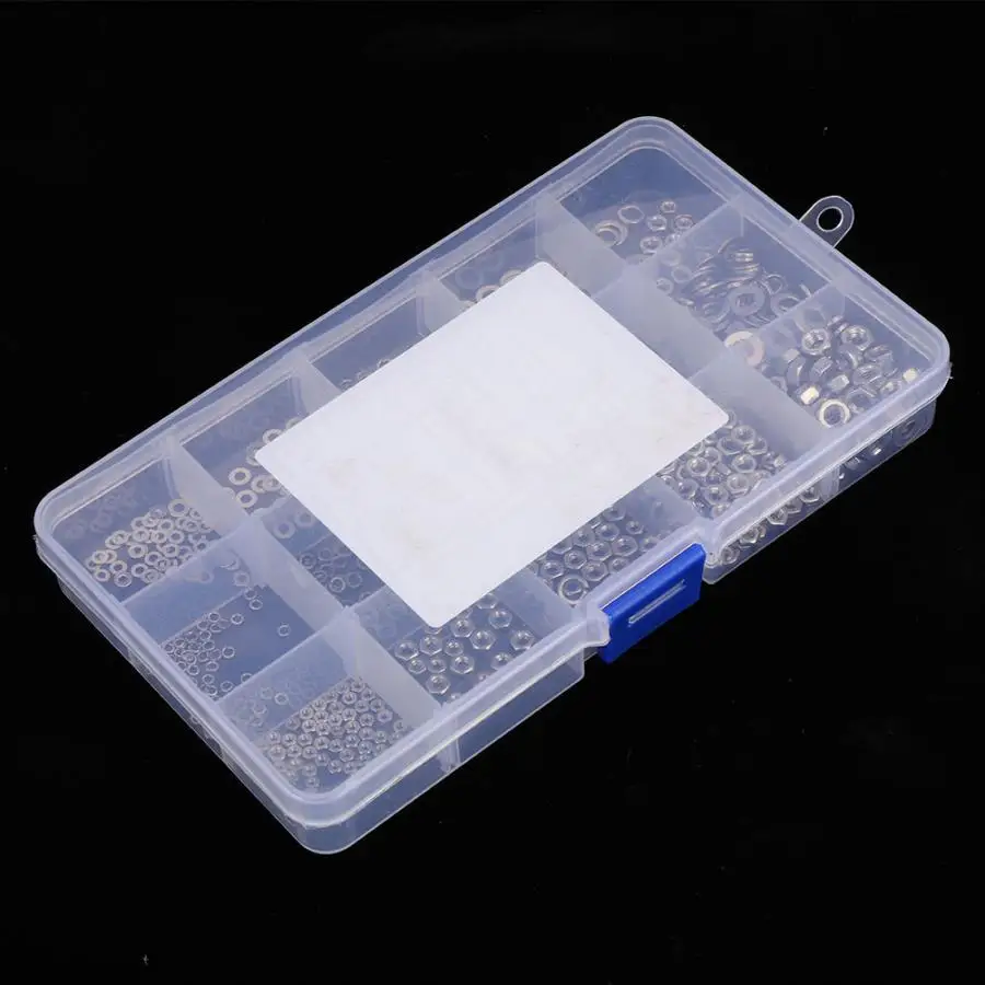 Плоская шайба 750 шт. эластичная набор гаек оборудование из нержавеющей стали