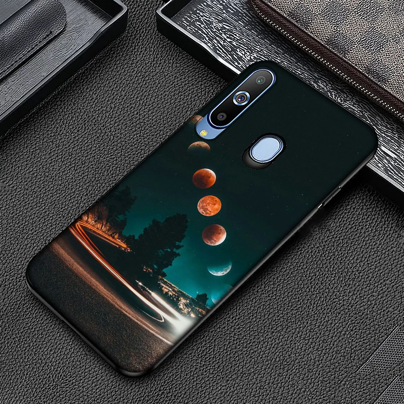 Мягкий чехол для телефона IYICAO Space Moon Cat Samsung Galaxy A51 A71 A81 A91 A41 A21 A11 A01 A2 Core J8 J7 J6 J4 Plus Prime