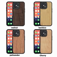 real cherry walnut palisander bamboo wood phone cover tpu case for iphone 13 12 11 x xs xr pro max 6 7 8 plus