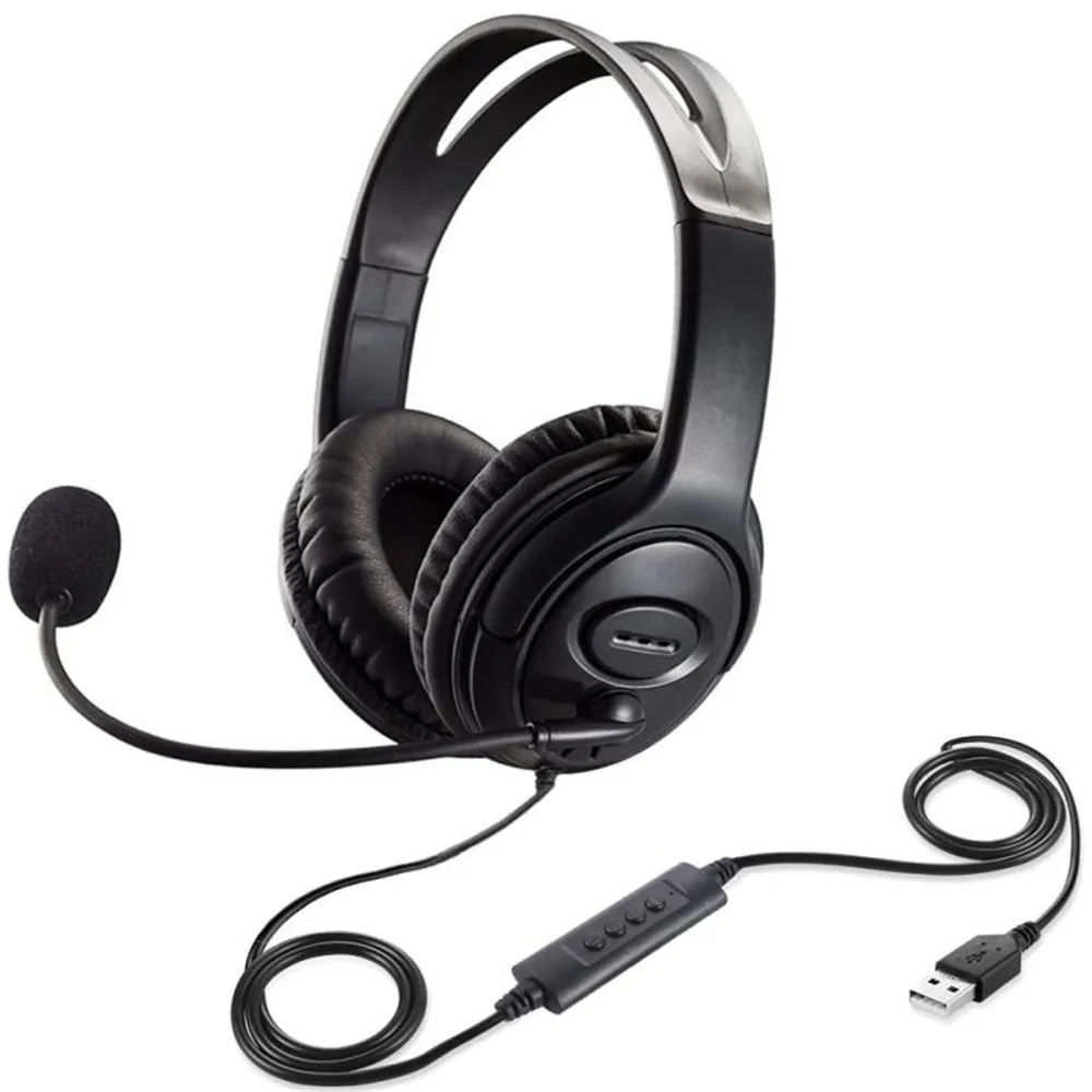 

USB Gaming Headset Adjustable Wired Computer Headphones With Microphone Music Gamer Earphones For Laptop PCOffice