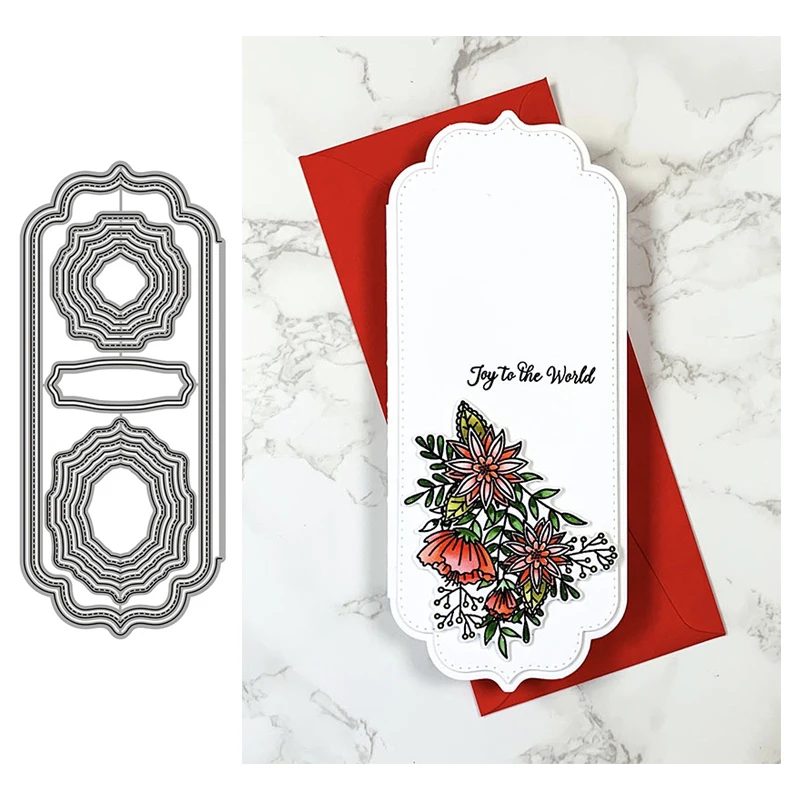 Новинка длинная полоса фоновая рамка металлические штампы для рукоделия