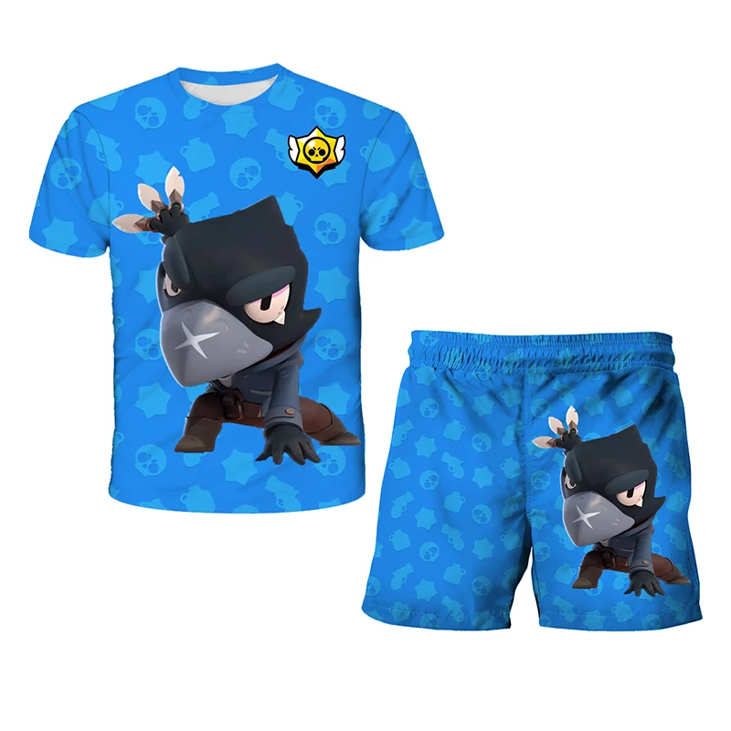

Children Clothing Stars T Shirt Suit 2021 Summer Cool Baby Boys Clothes Kids Girls Breathable 3D Short Sleeve Fashion Cartoon
