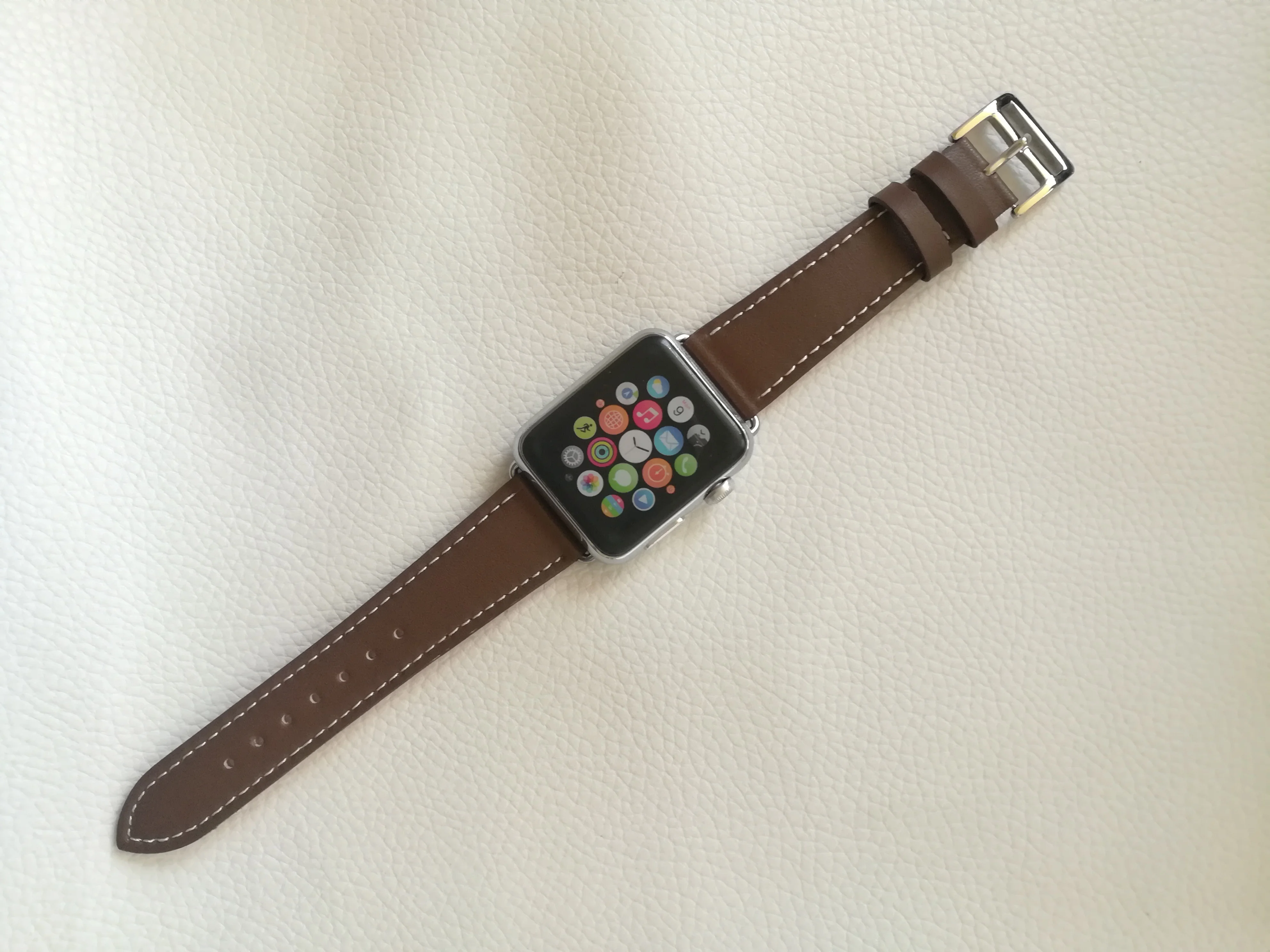 Новейший цветной кожаный ремешок для часов iWatch5 4 3 2 1, ремешок для часов Apple Watch 42 мм, 38 мм, 40 мм, 44 мм, ремешок для браслета