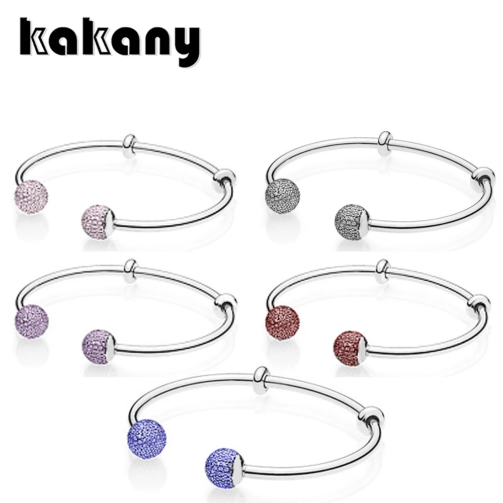 

Akany High-quality Latest Moments S925 Sterling Silver Double-headed Bead Pattern Bracelet Diy Bracelet Charm Birthday Gift