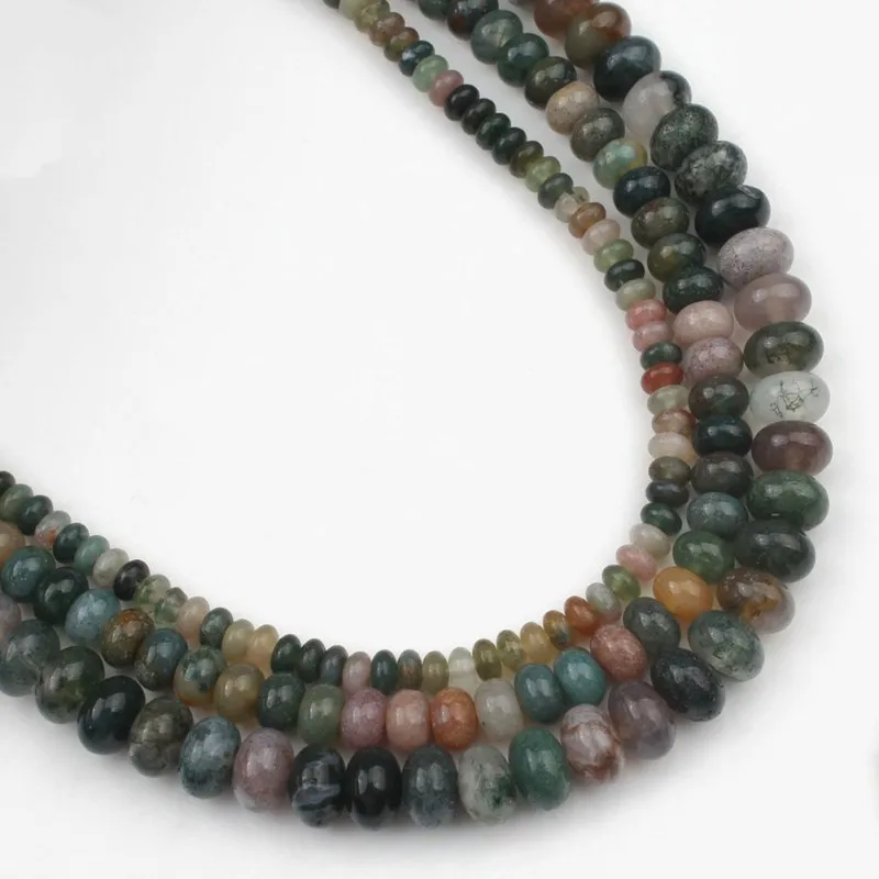 4 6 8 мм натуральный индийский агат бусинки из камня Рондель черный кварц яшма