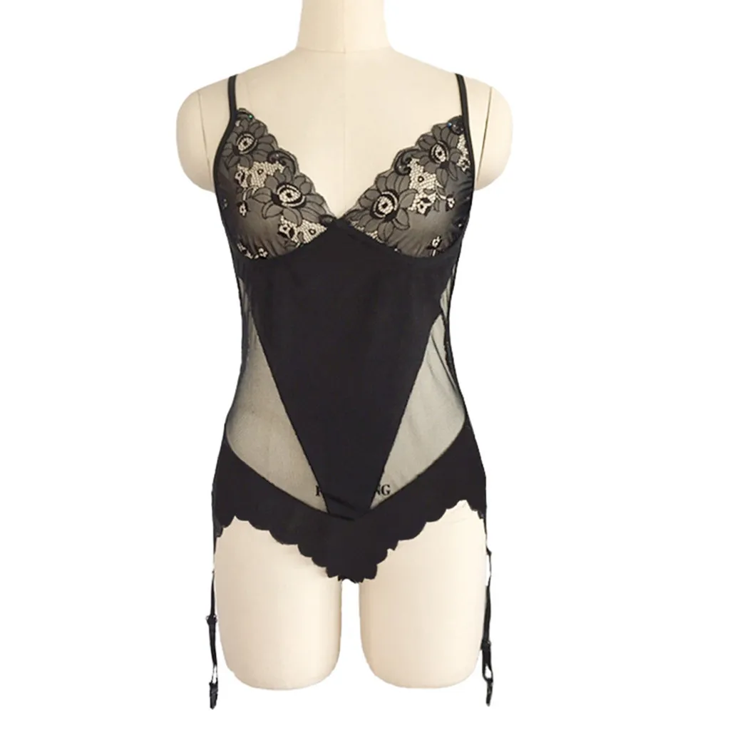 Женское сексуальное нижнее белье кружевное лоскутное Белье для сна сорочка