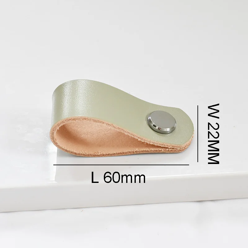 Серая ручка IHOMCASA из воловьей кожи в скандинавском современном стиле, ручки для мебели, ящиков, детских дверных ручек, кухонная обувь для шкафа, кожаные ручки