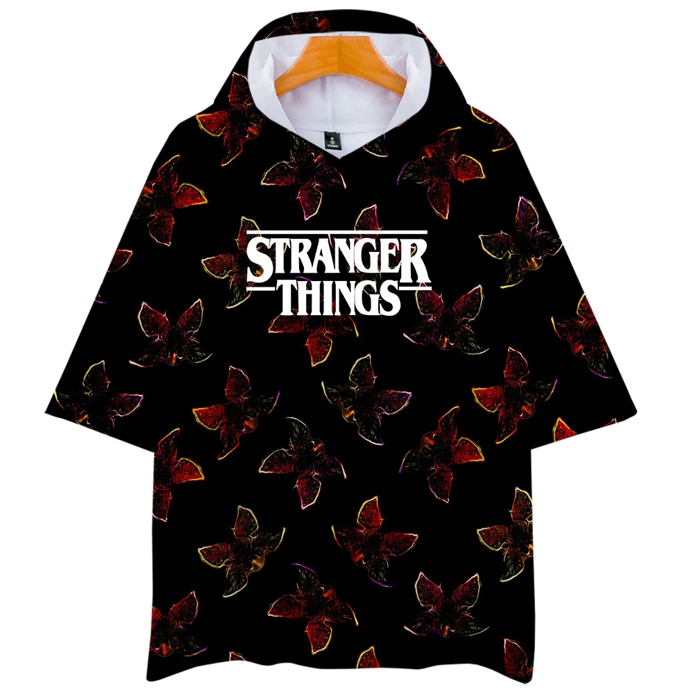 

Футболка Мужская/женская с капюшоном, мягкая хлопковая уличная одежда в стиле хип-хоп, с 3d принтом из сериала «очень странные дела», весна-ос...