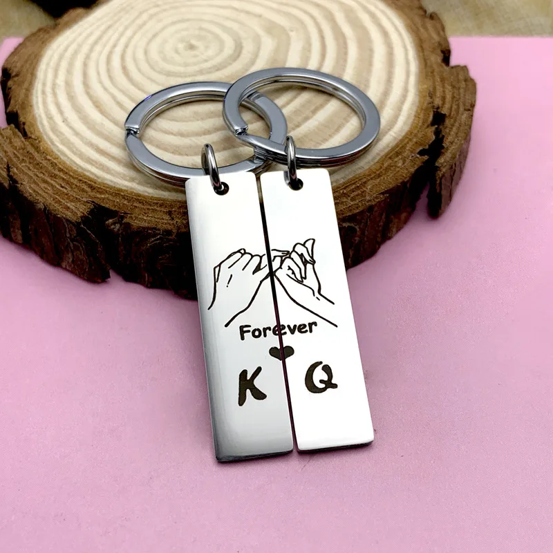 2 шт./компл. брелок в форме сердца король королева вечная любовь подарки для пар