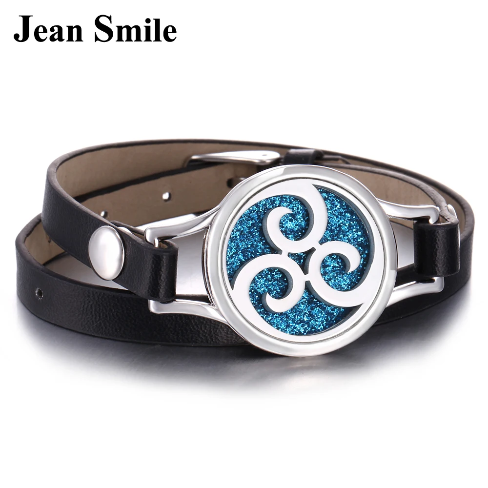 1 Древо жизни браслеты для ароматерапии эфирные масла диффузор медальоны кожаный браслет из нержавеющей стали духи Арома браслеты - Окраска металла: 1