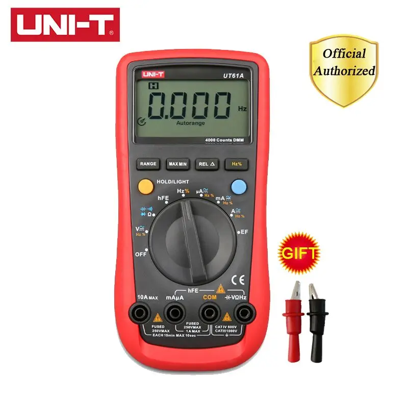 Цифровой мультиметр Φ UT61A/B/C/D/E UT61E True RMS Автоматический диапазон хранение данных