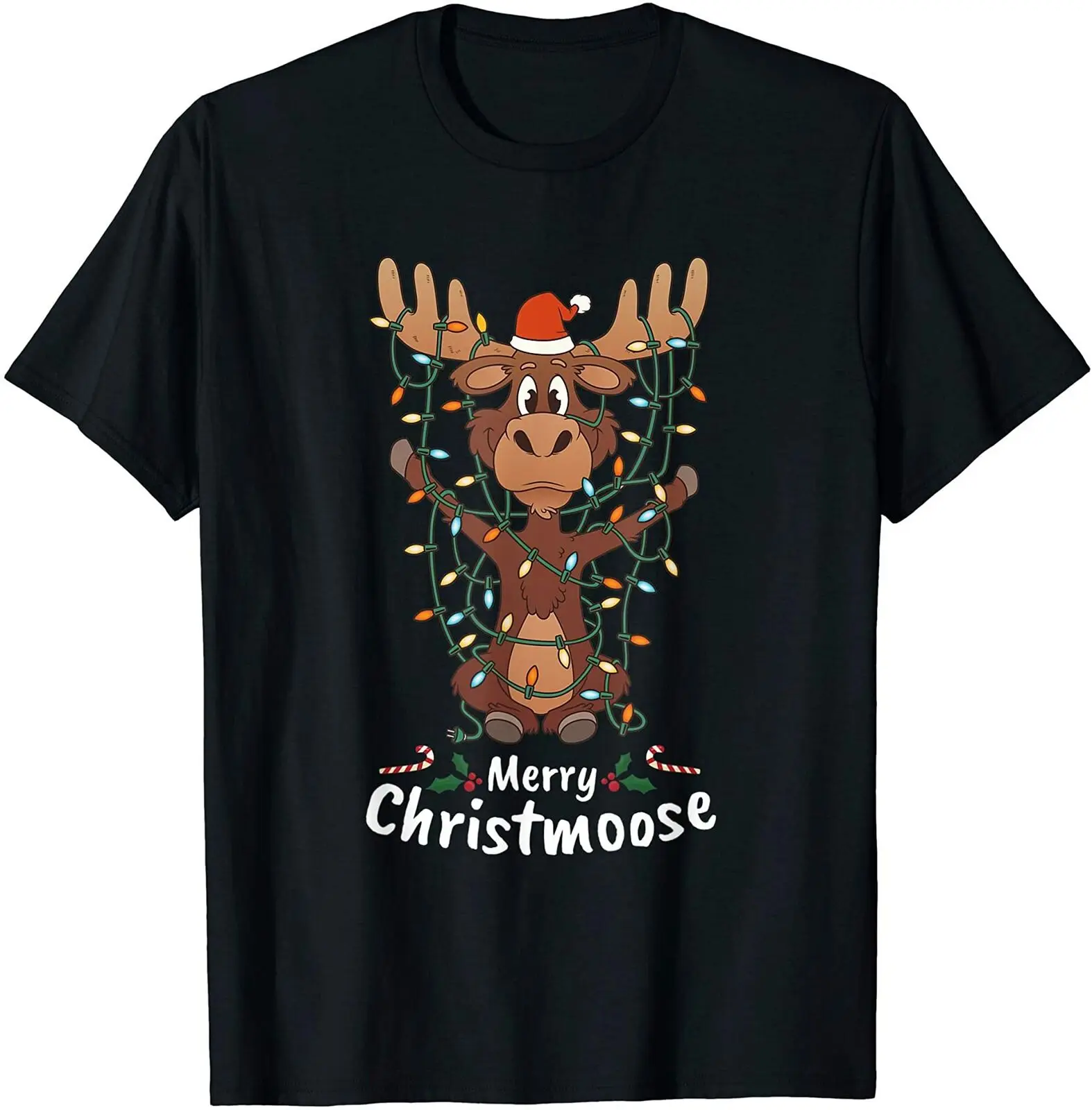 Merry Christmoose рождественской лося Рождественские огни дерево подарок Мужская