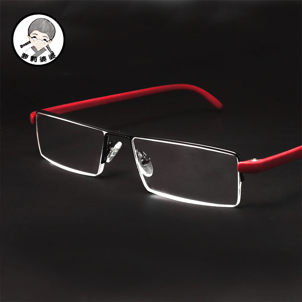 TR90 мужские очки для чтения с плоскими стеклами и половинной рамкой Для женщин