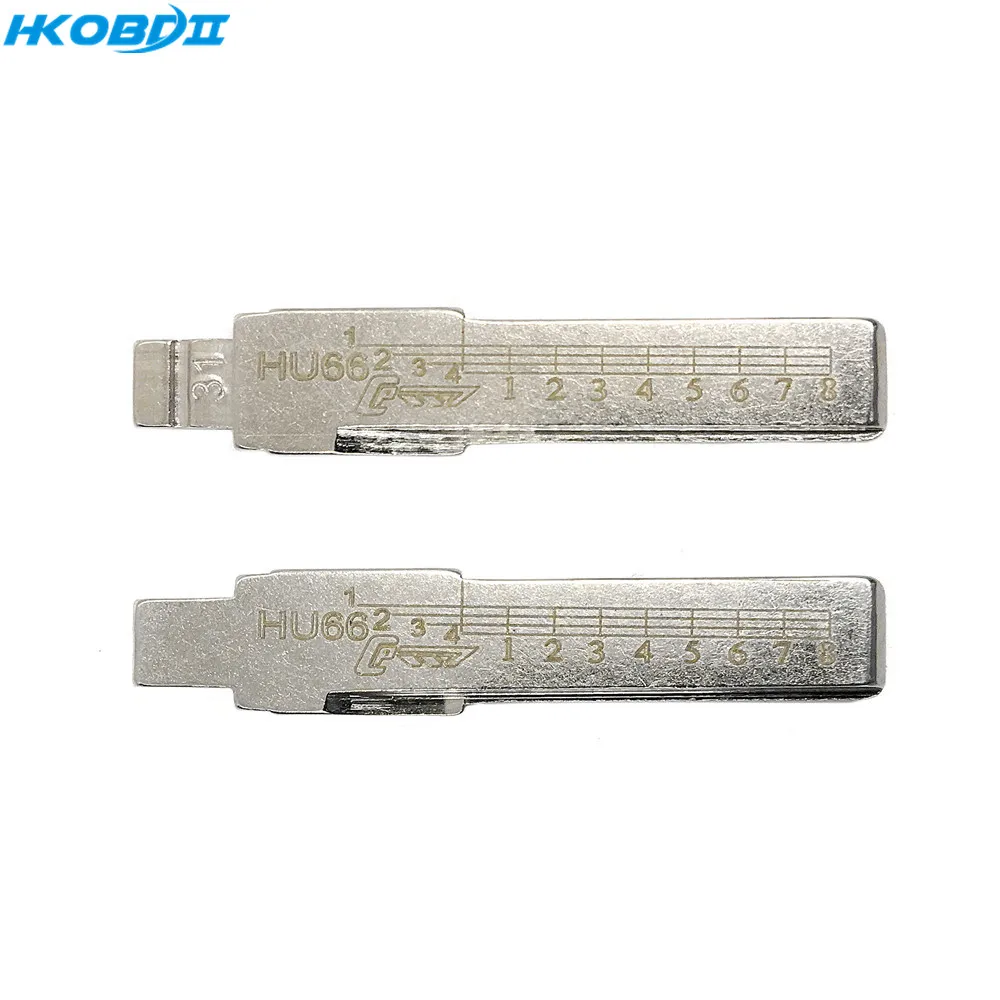 HKOBDII 10/50/100 шт HU66 для Cayenne Bugatti Uncut #31 NO.31 Blade 31 2 в 1 LiShi Автомобильный ключ лезвие со