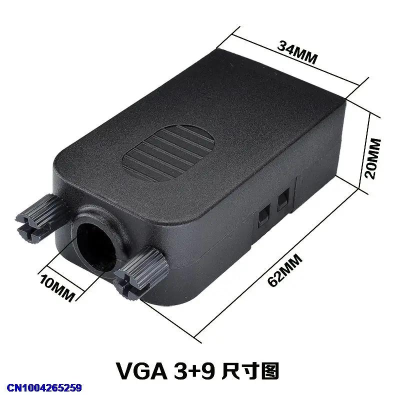 

DHL 100pcs Female DB15 D-SUB VGA Connector 3+9 female 3 Row 15 Pin Plug Breakout Terminals Board Connector net Type -A6