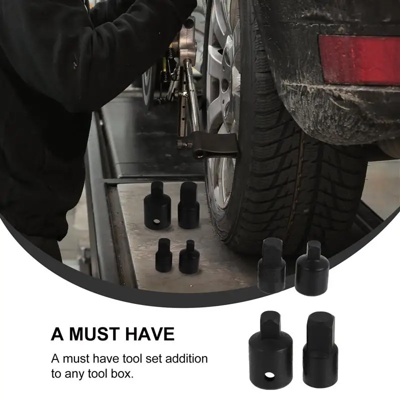 

4 Pcs Single-head Wrench Socket Adapters Convenient Durable Useful Socket Adapter Set for Car Auto