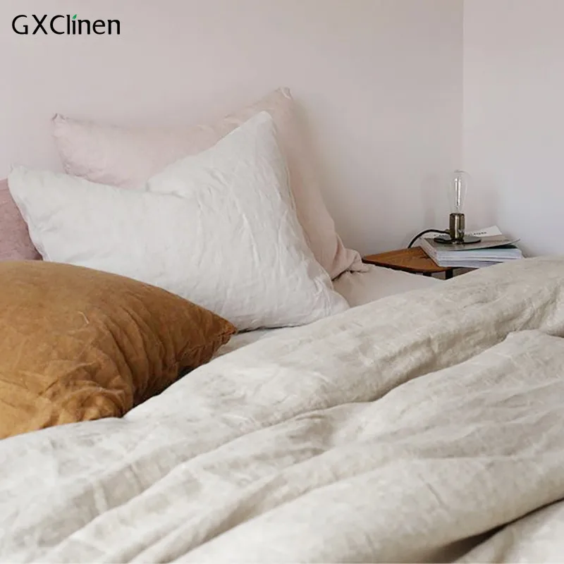 Льняной Комплект постельного белья из 4 предметов с большими скидками | Дом и сад