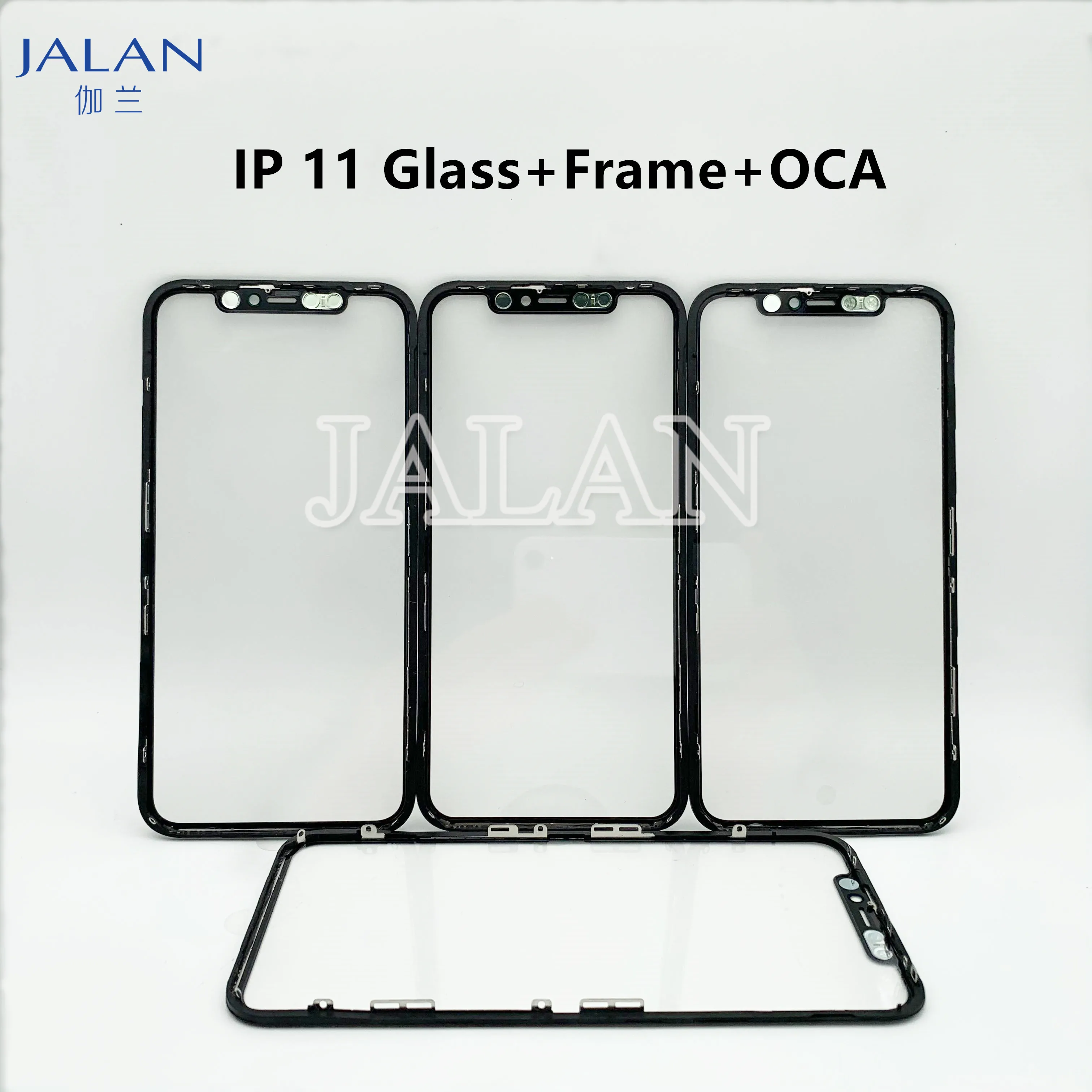 2pcs Glass with Frame+oca+Eeamesh For IP 11 XR LCD Touch Screen Outer Bezel OCA Glue Replacement Repair | Мобильные телефоны и