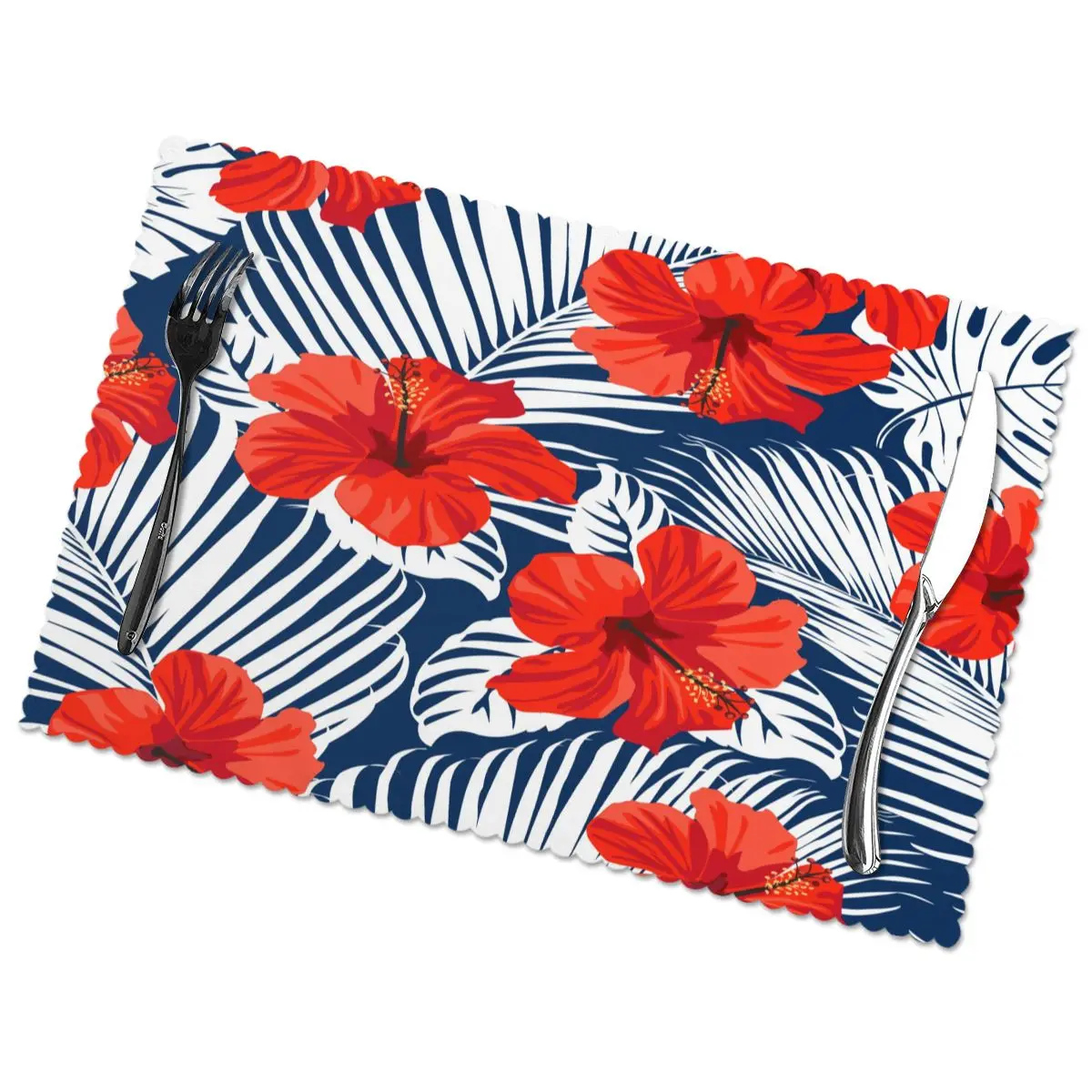 

Коврики на стол подставка под напитки настольные подстилки тропические цветы и пальмовых листьев Кофе кружка подставки под чашки 6 шт. неск...