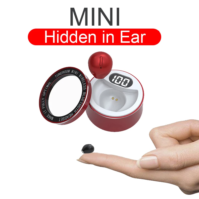 Невидимые мини наушники для телефонов беспроводные Bluetooth водонепроницаемые