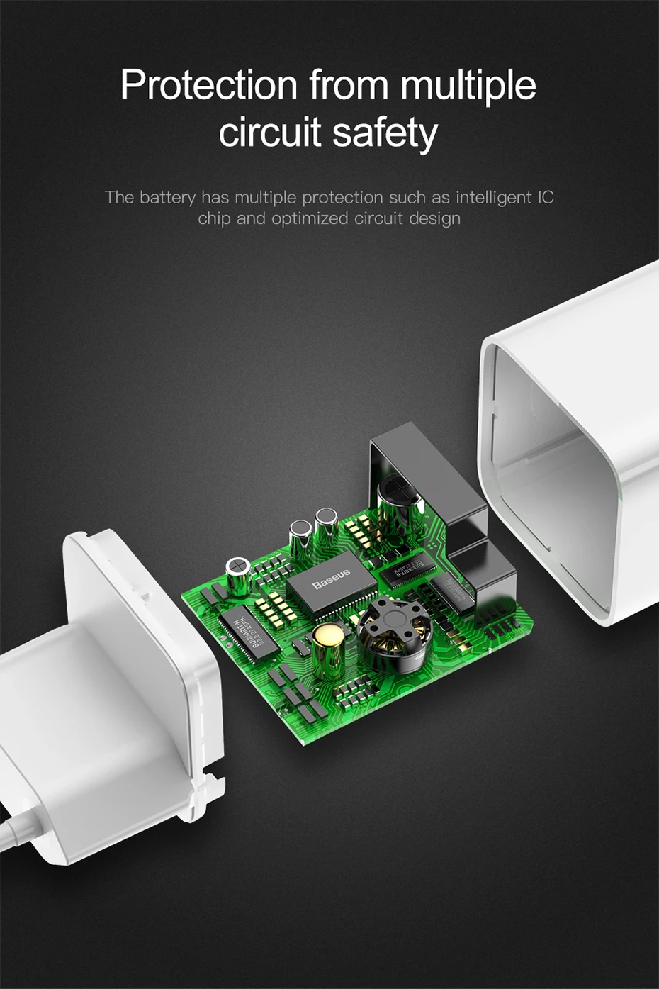 Baseus 24 Вт Быстрая зарядка 3,0 USB зарядное устройство QC3.0 настенный мобильный телефон зарядное устройство для iPhone X Xiaomi Mi 9 Планшет iPad ЕС QC Быстрая зарядка