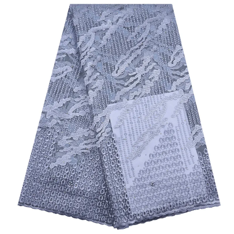 

Royal blue African Mesh Lace 2020 French Nigerian Tulle Lace Fabric Bridal High Quality Swiss cord Lace Fabric For Wedding Dress