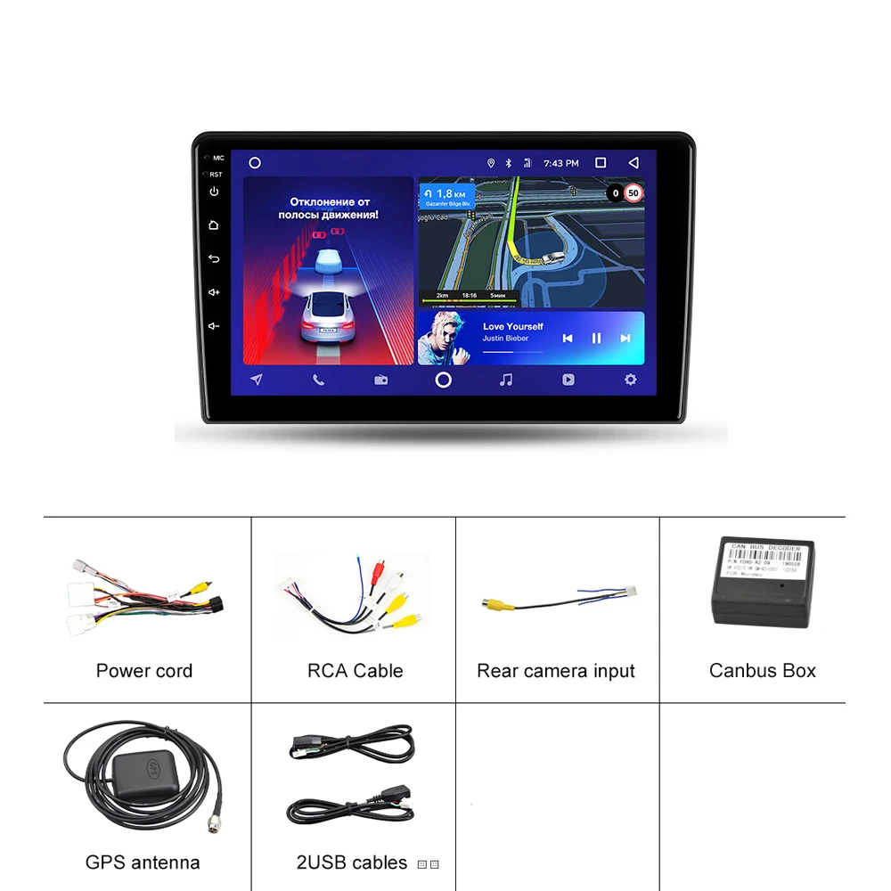 

2 DIN Android Car Autoradio For Renault Duster 2015-2018 10.1" Screen Car Radio Multimedia Navigation GPS Auto Stereo Head Unit