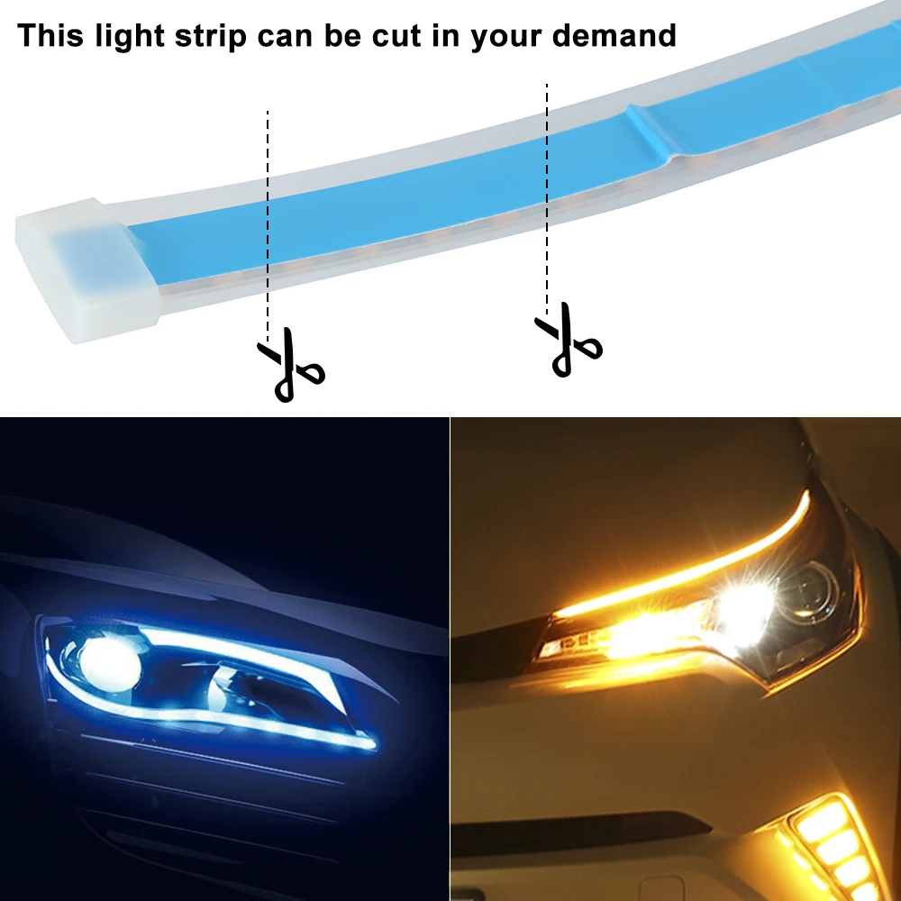 2 шт. Автомобильные светодиодные направляющие 60 см|Аксессуары для фар авто| |