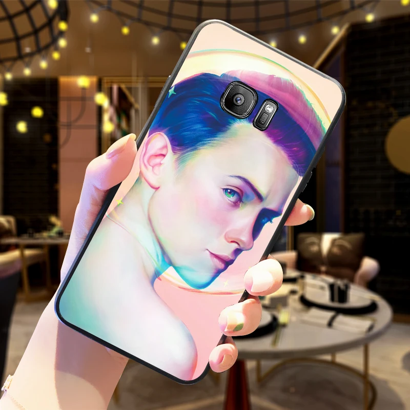 Psychedelic trend van gogh girl для Samsung Note 8 9 M10 M20 M30 S6 S7 Edge S8 S9 S10 PLUS TPU мягкий чехол телефона |